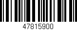Código de barras (EAN, GTIN, SKU, ISBN): '47815900'