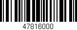 Código de barras (EAN, GTIN, SKU, ISBN): '47816000'