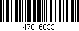 Código de barras (EAN, GTIN, SKU, ISBN): '47816033'