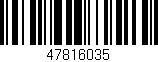 Código de barras (EAN, GTIN, SKU, ISBN): '47816035'