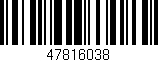 Código de barras (EAN, GTIN, SKU, ISBN): '47816038'