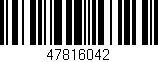 Código de barras (EAN, GTIN, SKU, ISBN): '47816042'