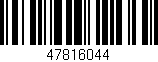 Código de barras (EAN, GTIN, SKU, ISBN): '47816044'