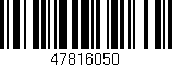 Código de barras (EAN, GTIN, SKU, ISBN): '47816050'