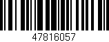 Código de barras (EAN, GTIN, SKU, ISBN): '47816057'