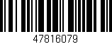 Código de barras (EAN, GTIN, SKU, ISBN): '47816079'