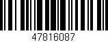 Código de barras (EAN, GTIN, SKU, ISBN): '47816087'