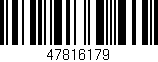 Código de barras (EAN, GTIN, SKU, ISBN): '47816179'