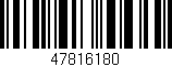 Código de barras (EAN, GTIN, SKU, ISBN): '47816180'