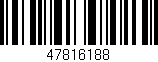 Código de barras (EAN, GTIN, SKU, ISBN): '47816188'
