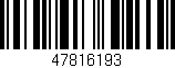 Código de barras (EAN, GTIN, SKU, ISBN): '47816193'