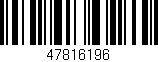 Código de barras (EAN, GTIN, SKU, ISBN): '47816196'