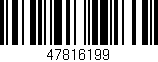 Código de barras (EAN, GTIN, SKU, ISBN): '47816199'
