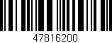 Código de barras (EAN, GTIN, SKU, ISBN): '47816200'
