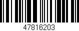Código de barras (EAN, GTIN, SKU, ISBN): '47816203'