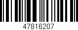 Código de barras (EAN, GTIN, SKU, ISBN): '47816207'