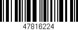 Código de barras (EAN, GTIN, SKU, ISBN): '47816224'