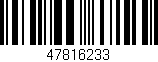 Código de barras (EAN, GTIN, SKU, ISBN): '47816233'