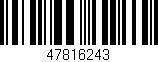Código de barras (EAN, GTIN, SKU, ISBN): '47816243'