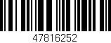Código de barras (EAN, GTIN, SKU, ISBN): '47816252'