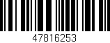 Código de barras (EAN, GTIN, SKU, ISBN): '47816253'