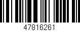 Código de barras (EAN, GTIN, SKU, ISBN): '47816261'