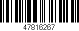 Código de barras (EAN, GTIN, SKU, ISBN): '47816267'