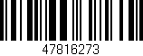 Código de barras (EAN, GTIN, SKU, ISBN): '47816273'