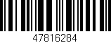 Código de barras (EAN, GTIN, SKU, ISBN): '47816284'