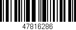 Código de barras (EAN, GTIN, SKU, ISBN): '47816286'