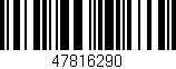 Código de barras (EAN, GTIN, SKU, ISBN): '47816290'