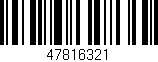 Código de barras (EAN, GTIN, SKU, ISBN): '47816321'
