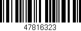 Código de barras (EAN, GTIN, SKU, ISBN): '47816323'
