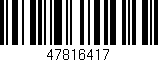 Código de barras (EAN, GTIN, SKU, ISBN): '47816417'