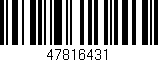 Código de barras (EAN, GTIN, SKU, ISBN): '47816431'