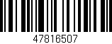 Código de barras (EAN, GTIN, SKU, ISBN): '47816507'