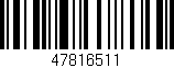 Código de barras (EAN, GTIN, SKU, ISBN): '47816511'
