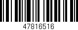 Código de barras (EAN, GTIN, SKU, ISBN): '47816516'