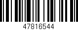 Código de barras (EAN, GTIN, SKU, ISBN): '47816544'