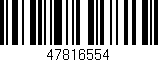 Código de barras (EAN, GTIN, SKU, ISBN): '47816554'