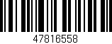 Código de barras (EAN, GTIN, SKU, ISBN): '47816558'