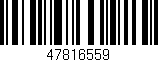 Código de barras (EAN, GTIN, SKU, ISBN): '47816559'