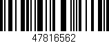 Código de barras (EAN, GTIN, SKU, ISBN): '47816562'