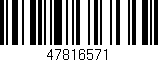 Código de barras (EAN, GTIN, SKU, ISBN): '47816571'