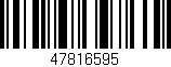Código de barras (EAN, GTIN, SKU, ISBN): '47816595'