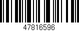 Código de barras (EAN, GTIN, SKU, ISBN): '47816596'