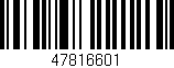 Código de barras (EAN, GTIN, SKU, ISBN): '47816601'