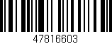 Código de barras (EAN, GTIN, SKU, ISBN): '47816603'