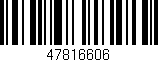 Código de barras (EAN, GTIN, SKU, ISBN): '47816606'