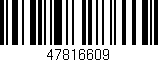Código de barras (EAN, GTIN, SKU, ISBN): '47816609'